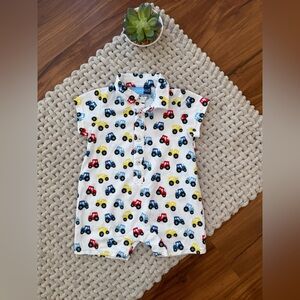 Good Lad | Baby Romper with Tractor Print | 12 Months